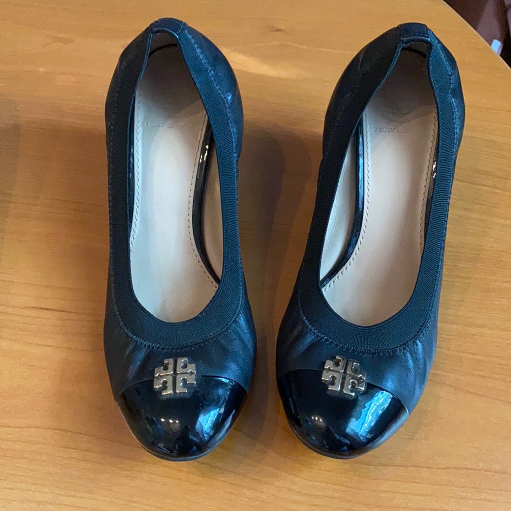 Black Tory Burch Wedges - LIKE NEW